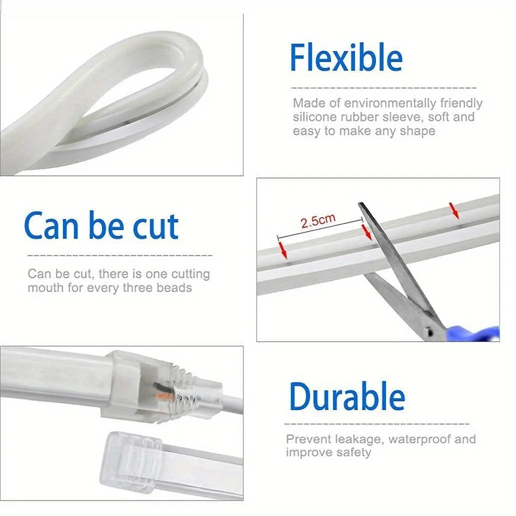 LED Strip Neon Light USB DC 5V Waterproof Dimmable Touch Sensor