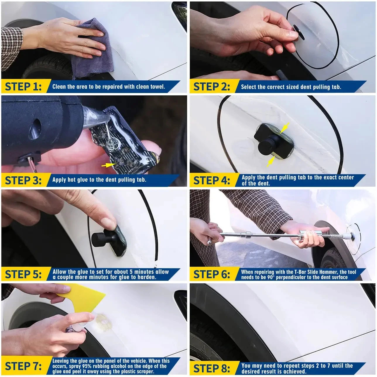 Super PDR Car Dent Repair Tools Kit for Paintless Dent Removal