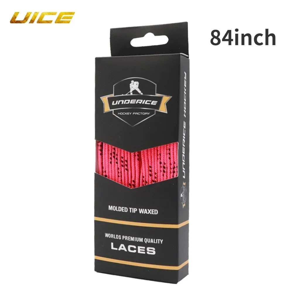 Ice Hockey Skate Laces 84-120inch Waxed Dual Layer Braid