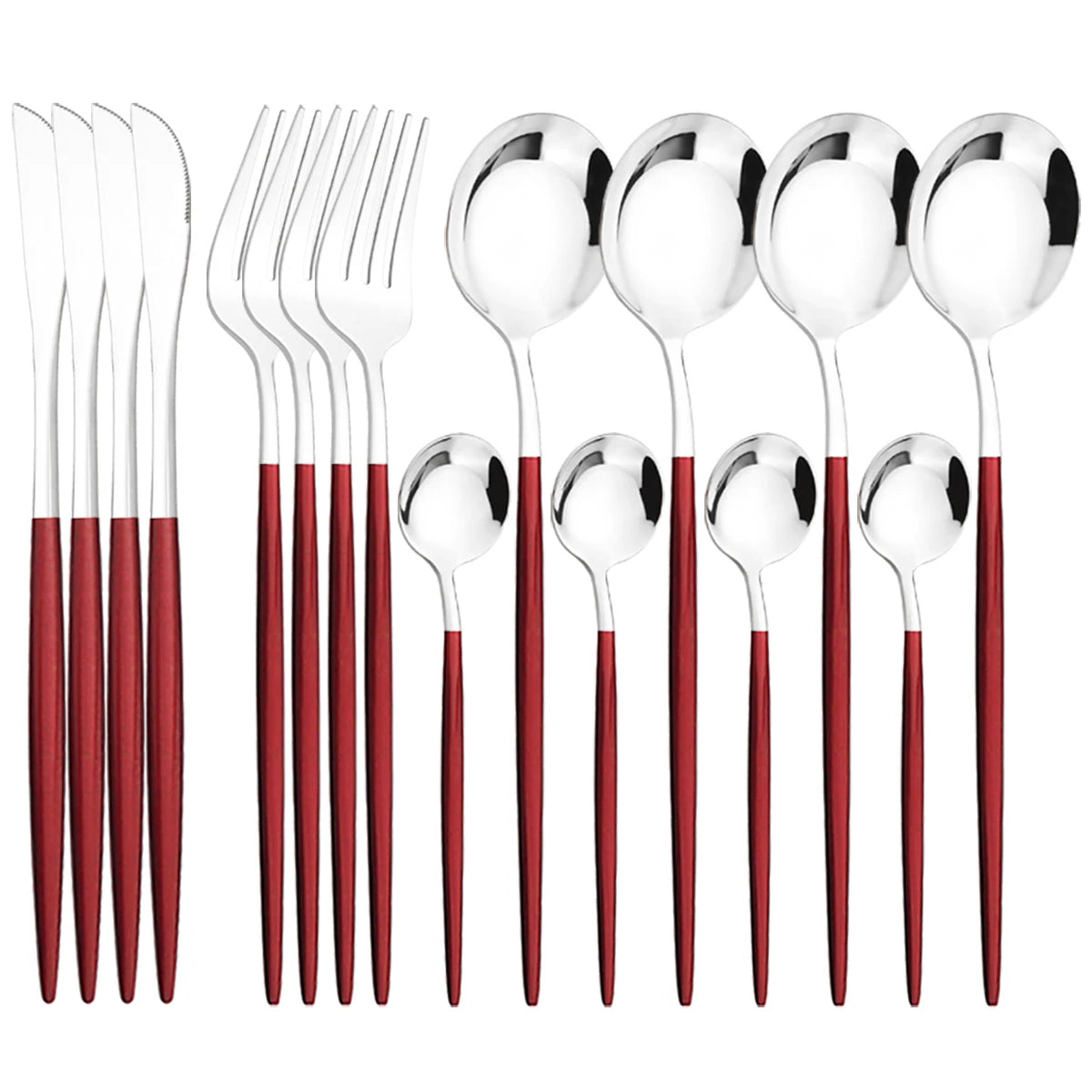 16 Piece Black and Gold Stainless Steel Cutlery Set Elegant Dinnerware Flatware for Home and Special Occasions