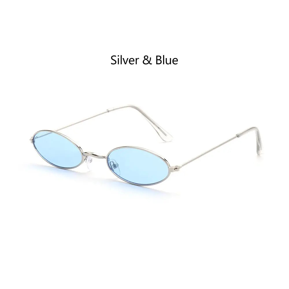 Retro Small Oval Sunglasses Vintage Shades for Men Women 2023