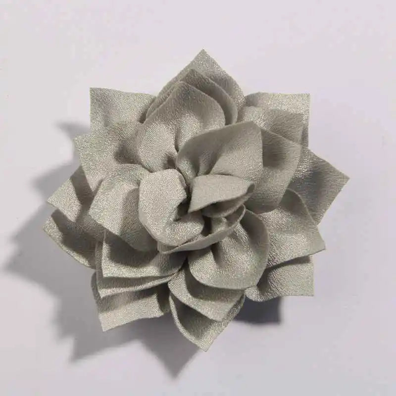50PCS 7.5CM 2.95 Inch Fashion Lotus Satin Hair Flowers for DIY Headbands and Wedding Decor