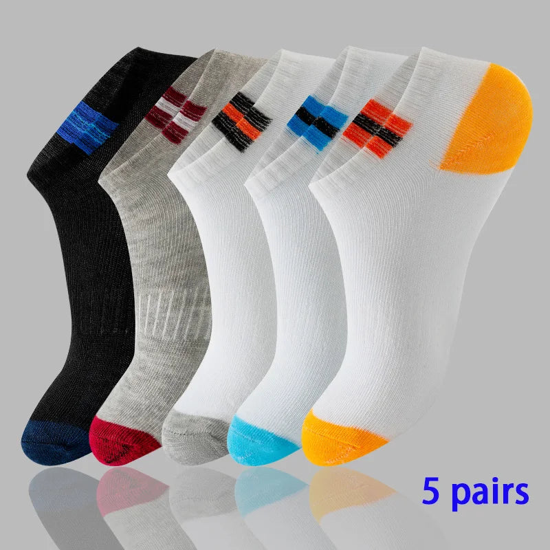 8 Pairs Women/Men Boat Socks Invisible Low Cut Non-slip Casual Breathable