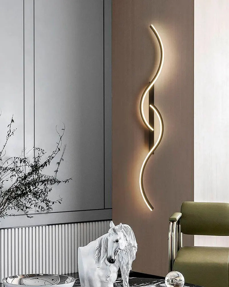 Indoor LED Wall Lights Modern Wall Sconces for Bedroom and Corridor Black Gold White Finish Stylish Indoor Lighting