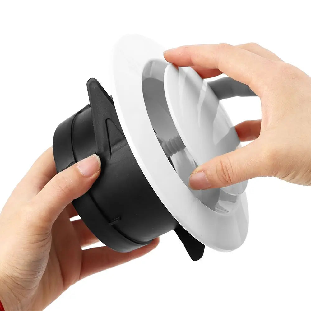 Adjustable Air Ventilation Cover Round Ducting ABS Grille for Kitchen and Bath Air Outlet