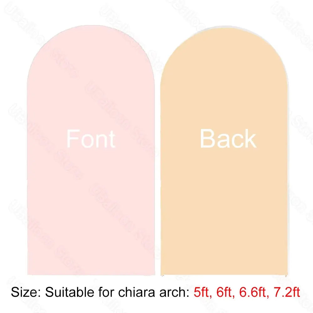 2M Chiara Arch Cover Double Sided White and Hot Pink Fabric Backdrop for Birthday Baby Shower and Wedding Decorations