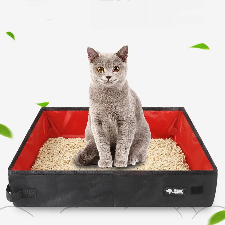 Portable Folding Travel Pet Litter Box Waterproof Dog Cat Potty