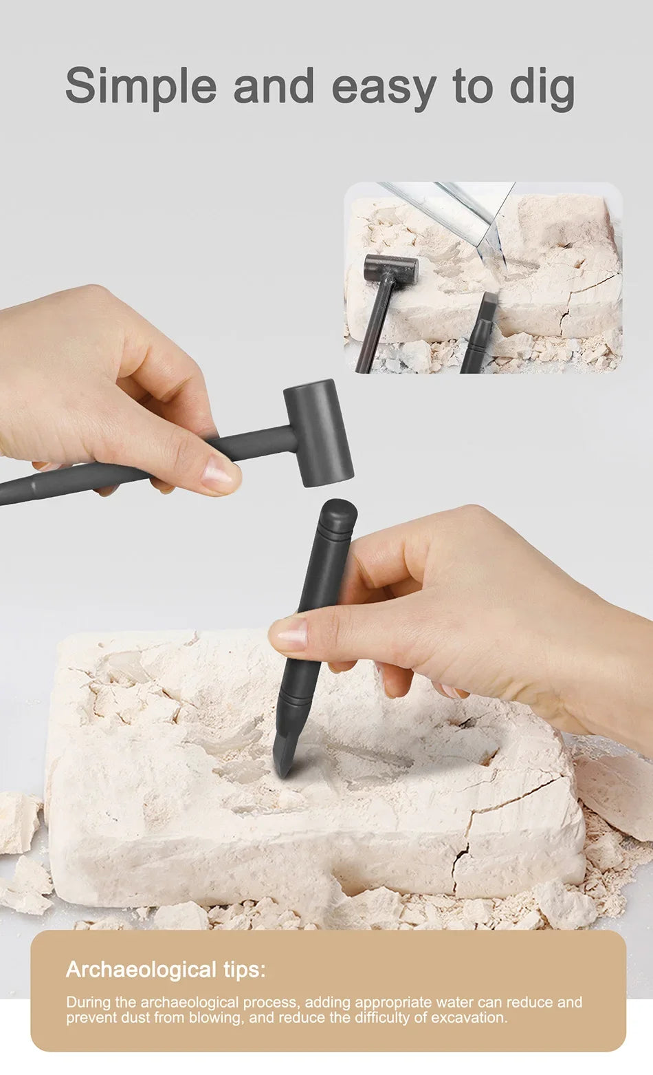 Dinosaur Fossil Excavation Kit for Kids Educational Archaeological Digging Adventure with Realistic Skeleton Models Perfect Gift for Boys and Girls