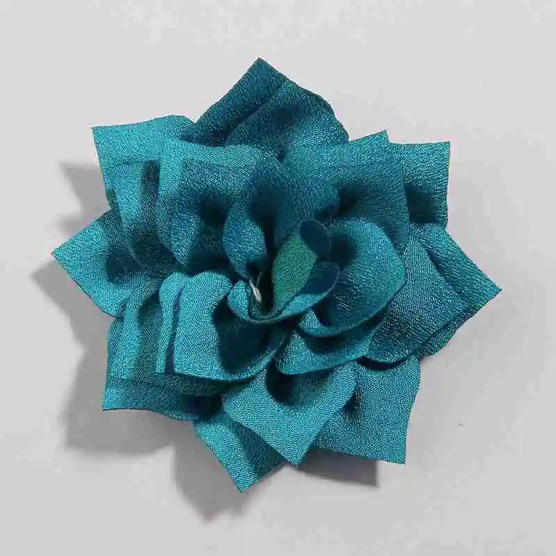 50PCS 7.5CM 2.95 Inch Fashion Lotus Satin Hair Flowers for DIY Headbands and Wedding Decor