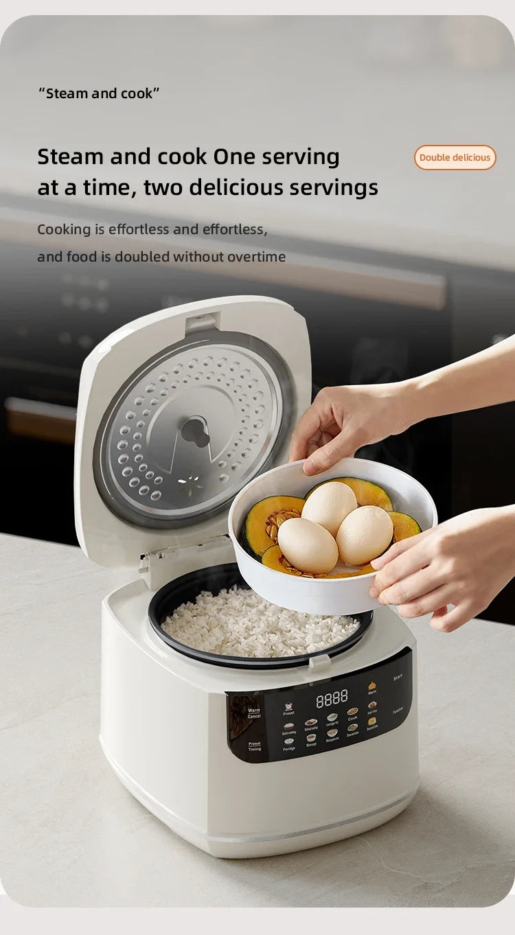 MultiCooker Electric Rice Cooker – Versatile 2L Non-Stick Cooking Machine