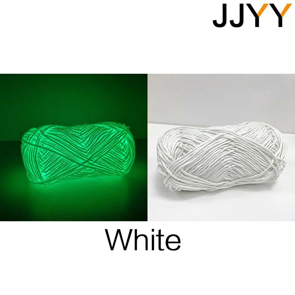 JJYY Fluorescent Luminous Soft Solid-color Thread 50m DIY Craft