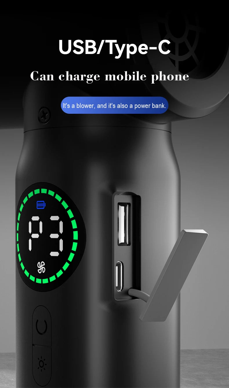 7500mAh Portable Compressed Air Duster 2 in 1 Cordless Cleaner