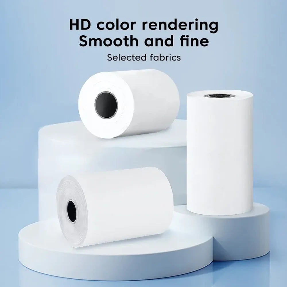 HD Mini Portable Printer 57mm Thermal Paper Self-Adhesive Stickers for Phone Photo Printing