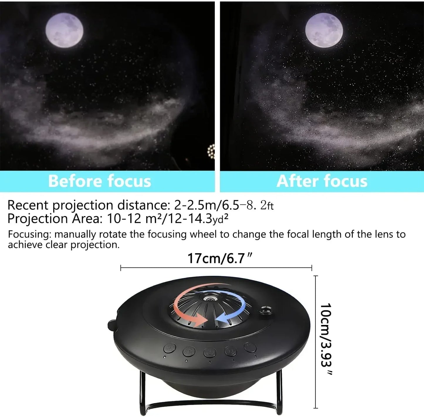 New UFO LED Star Projector Night Light 8 in 1 Planetarium Lamp for Kids Room Decor