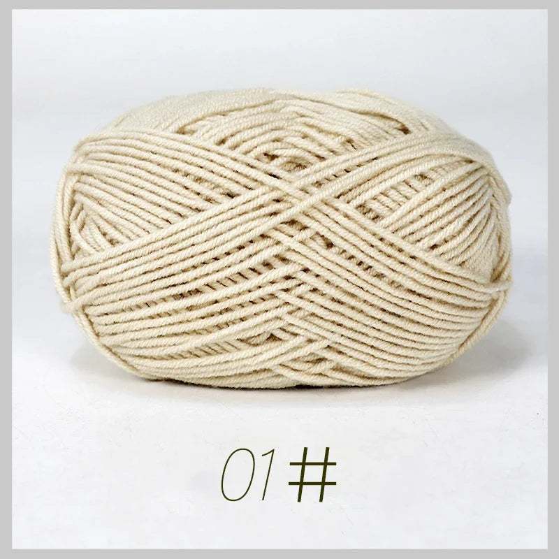 A1-1 50g Set Soft Milk Cotton Yarn for Knitting and Crochet