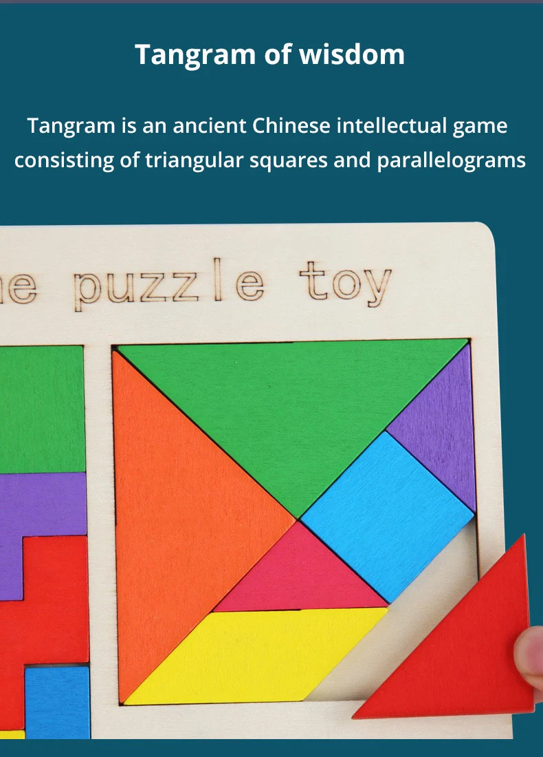 3 Styles Wooden Jigsaw Puzzle Kids XO Game Early Education