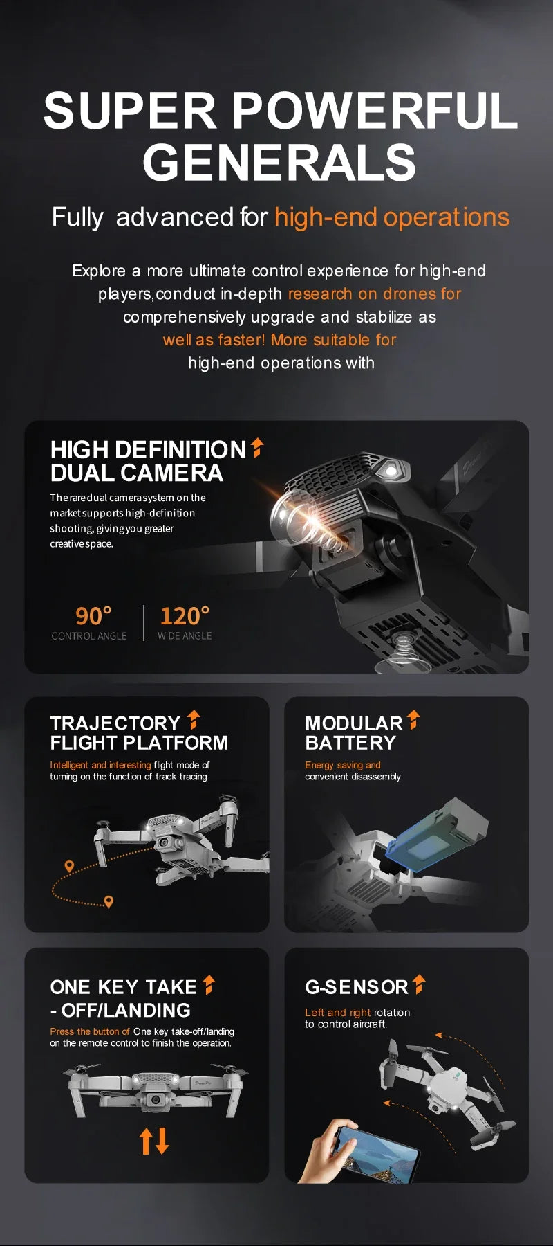 Professional Mini Remote Control Drone E88 4K HD Camera Wifi FPV Folding Quadcopter Gift for Kids