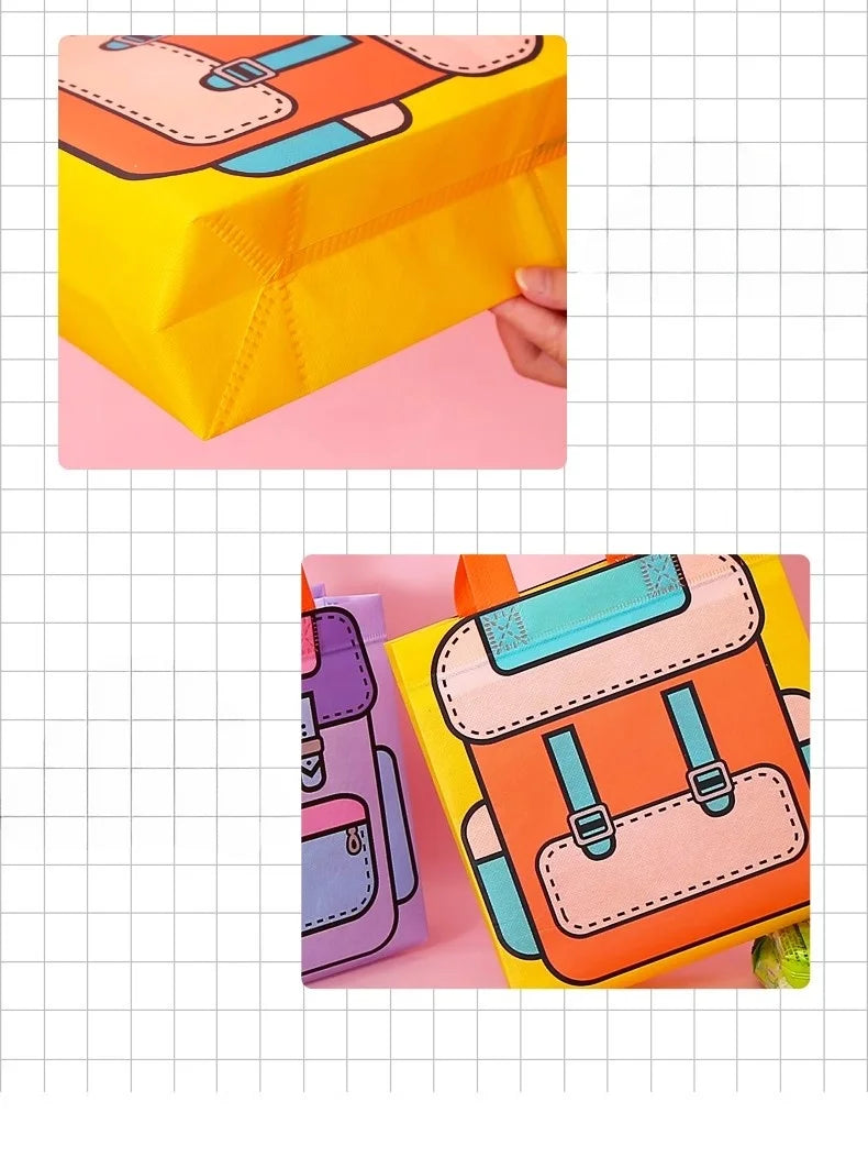StoBag Eco-Friendly Cartoon Gift Wrapping Tote Bag for Kids Birthday Parties Ideal for Candy Toys Stationery and More