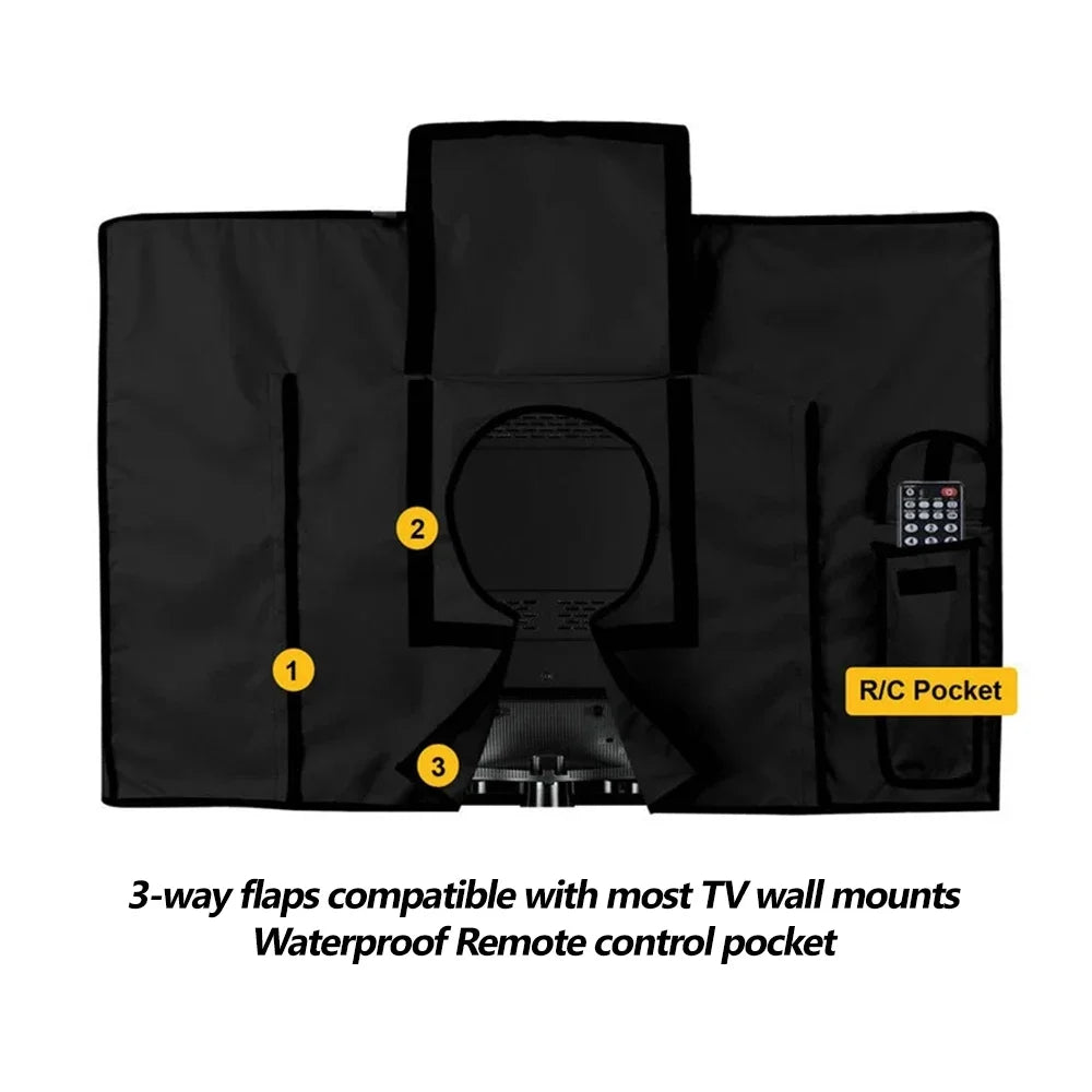 Outdoor TV Cover for 32 to 50 Inch Screens Weatherproof and Dust Resistant Protection for Garden and Patio