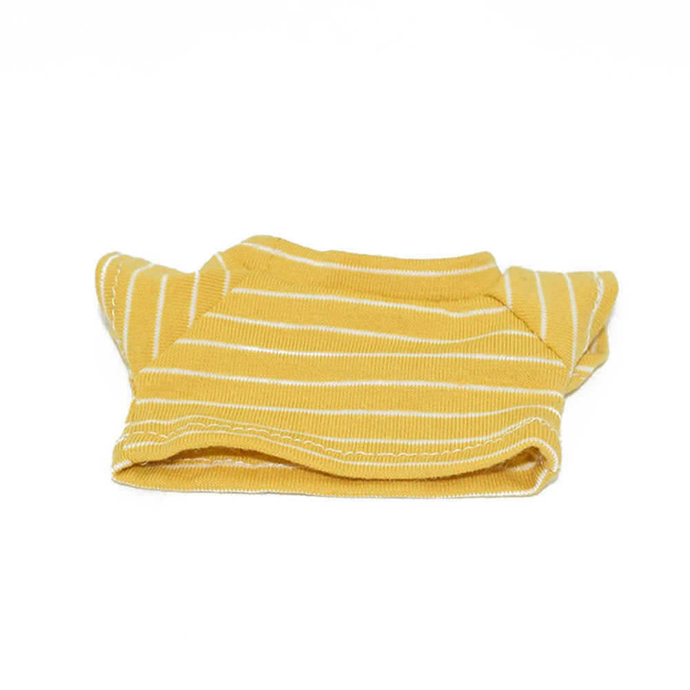 17cm Mini Doll's Clothes Outfit Accessories For Labubu V1 V2 Striped Overalls Hats Glasses Shoes Gift Set