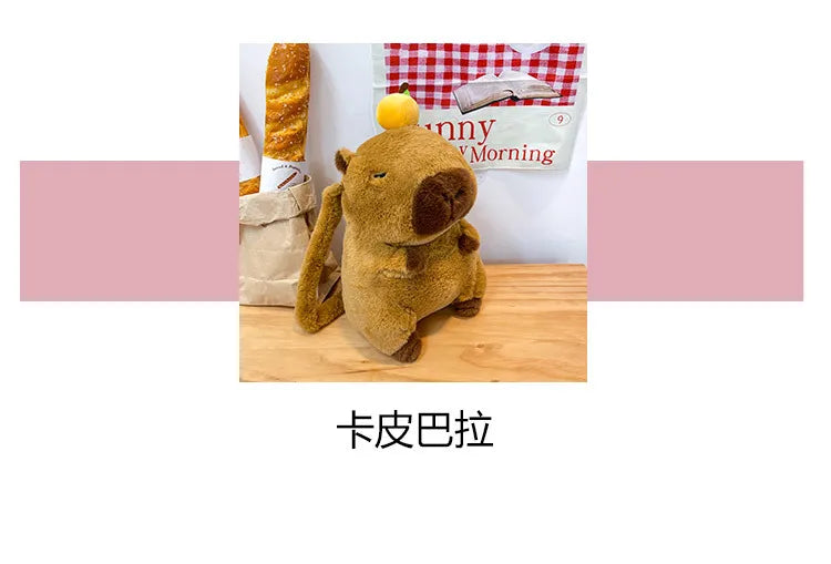 Capybara Plush Backpack Kawaii Mini Knapsack Bag for Kids