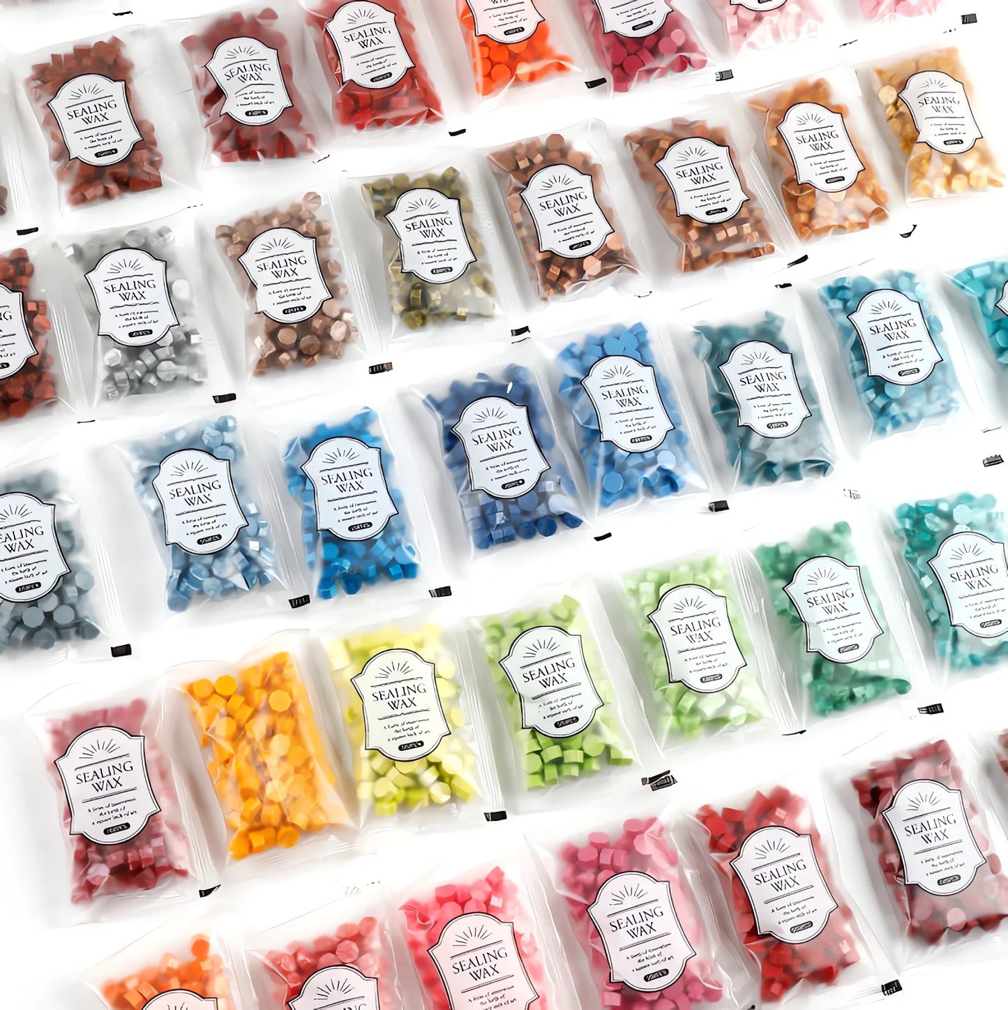 100Pcs Color Sealing Multicolor Wax Seal Beads for DIY Wedding Invitations and Gift Wrapping