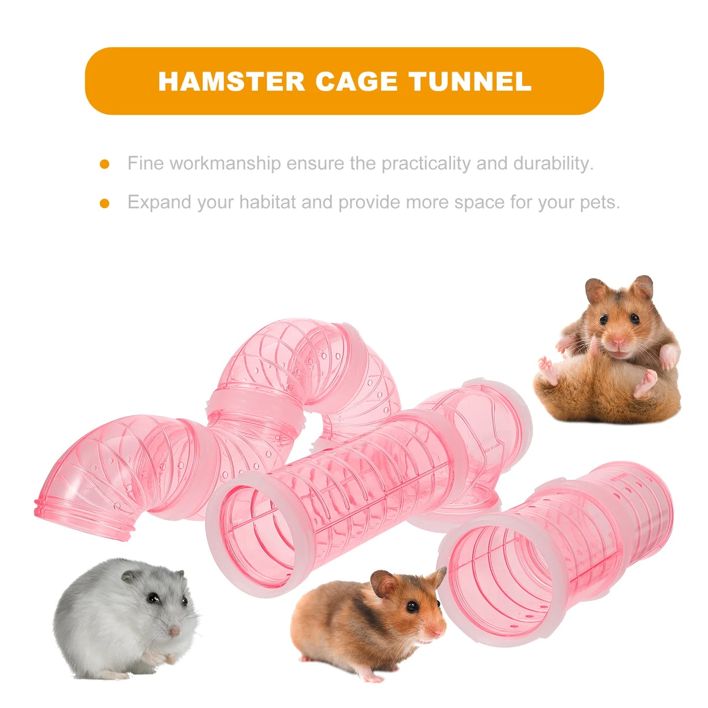 Hamster Tubes Cage Tunnel Tunnels Tube Accessories Pet Diy External Ferret Kit Guinea Set Connection Rat Hideout Maze