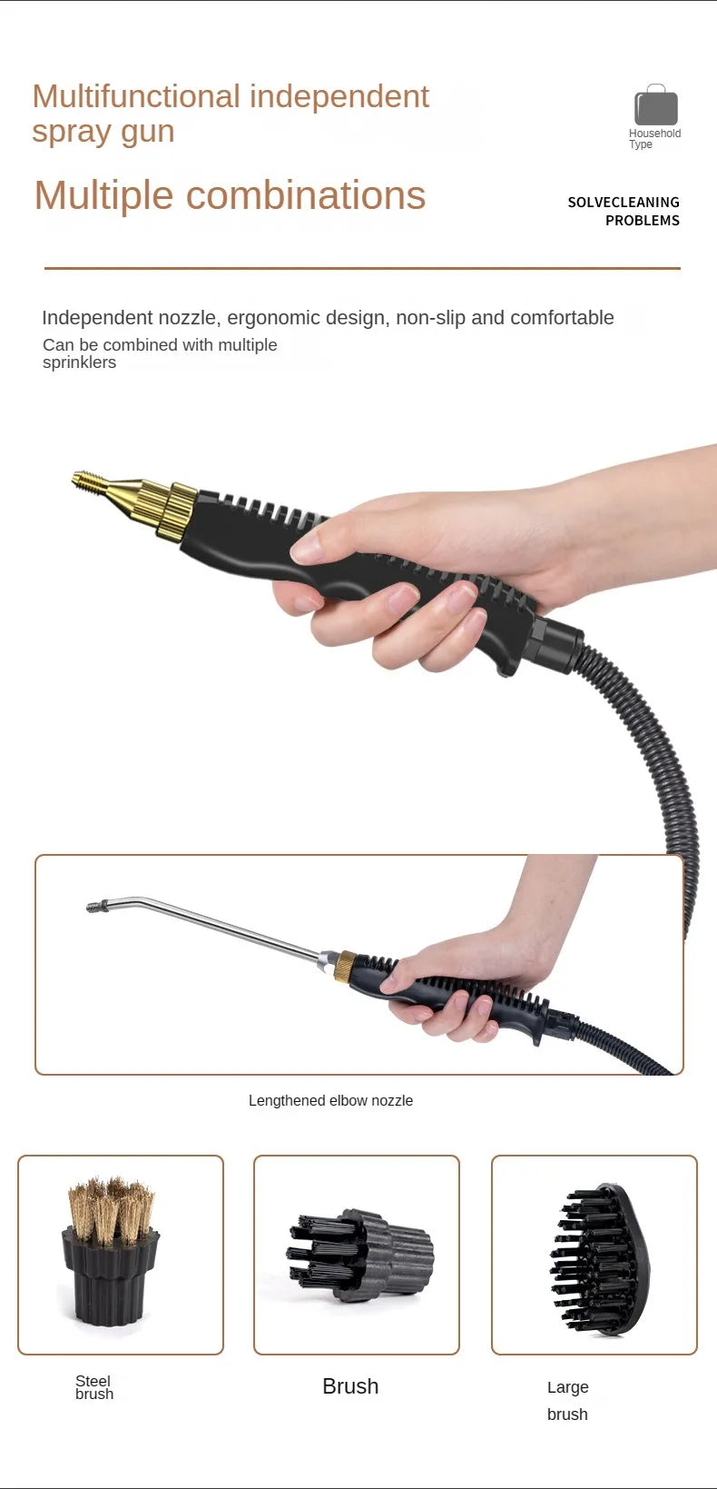 Steam Cleaner High Temperature Sterilization for Home and Car