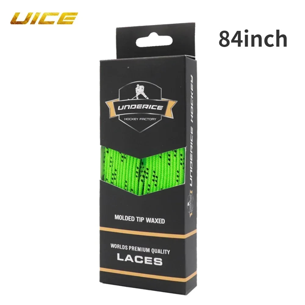 Ice Hockey Skate Laces 84-120inch Waxed Dual Layer Braid