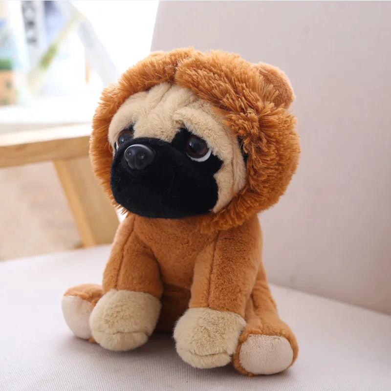 Lifelike Plush Sharpei Pug Simulation Dog Toy for Kids Adorable Cuddly Puppy Gift for Birthdays and Christmas