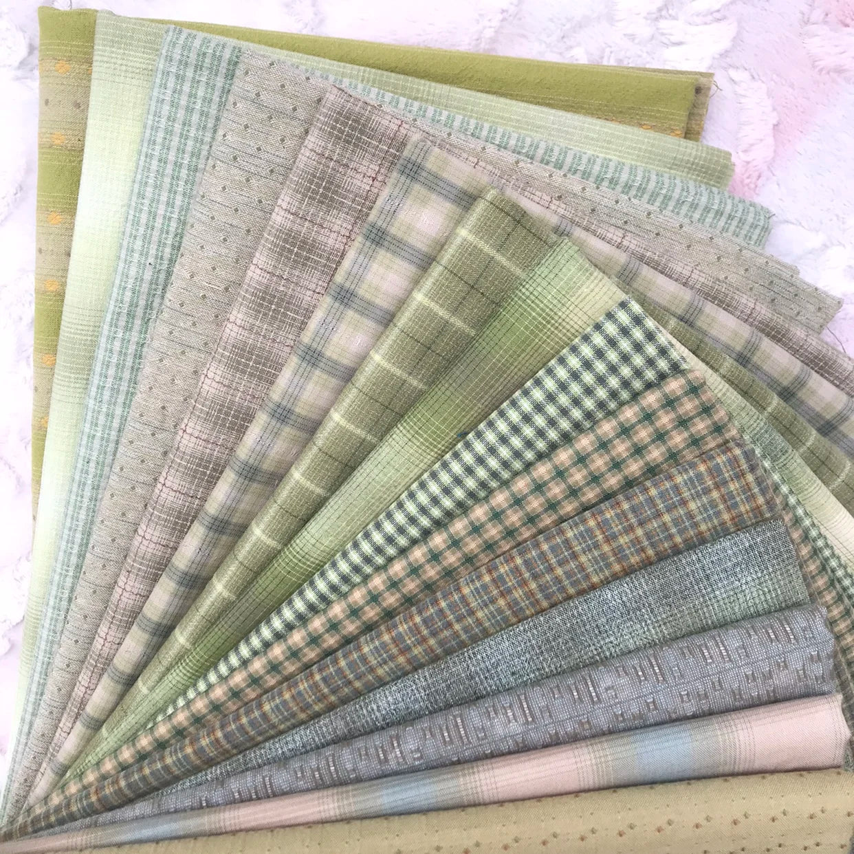 15pc 23*33cm Japanese Yarn Dyed Cotton Fabric Bundle for Crafting