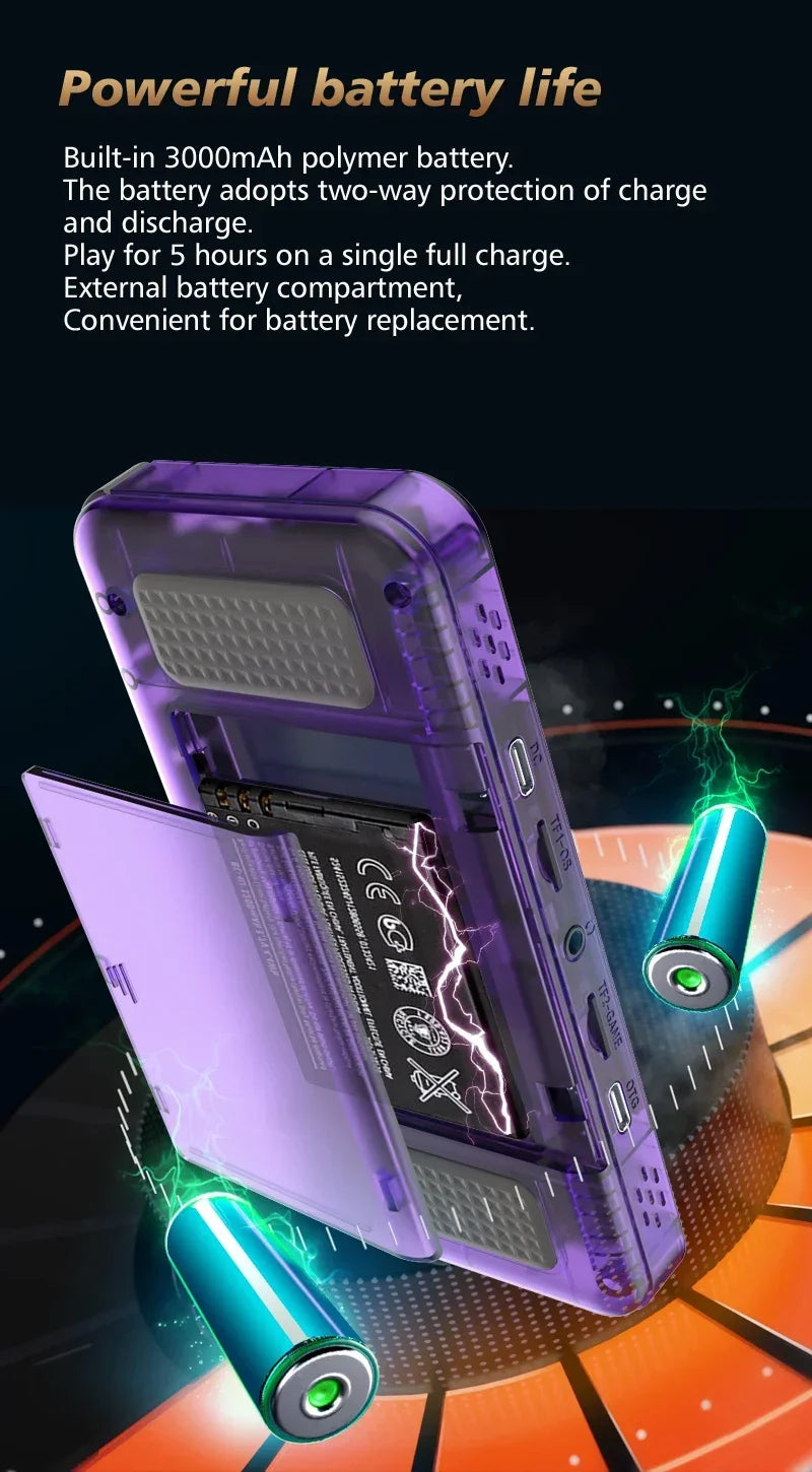 R36H Retro Handheld Video Game Console Linux System 3.5 Inch IPS Screen Portable 64G 128GB Player Gift