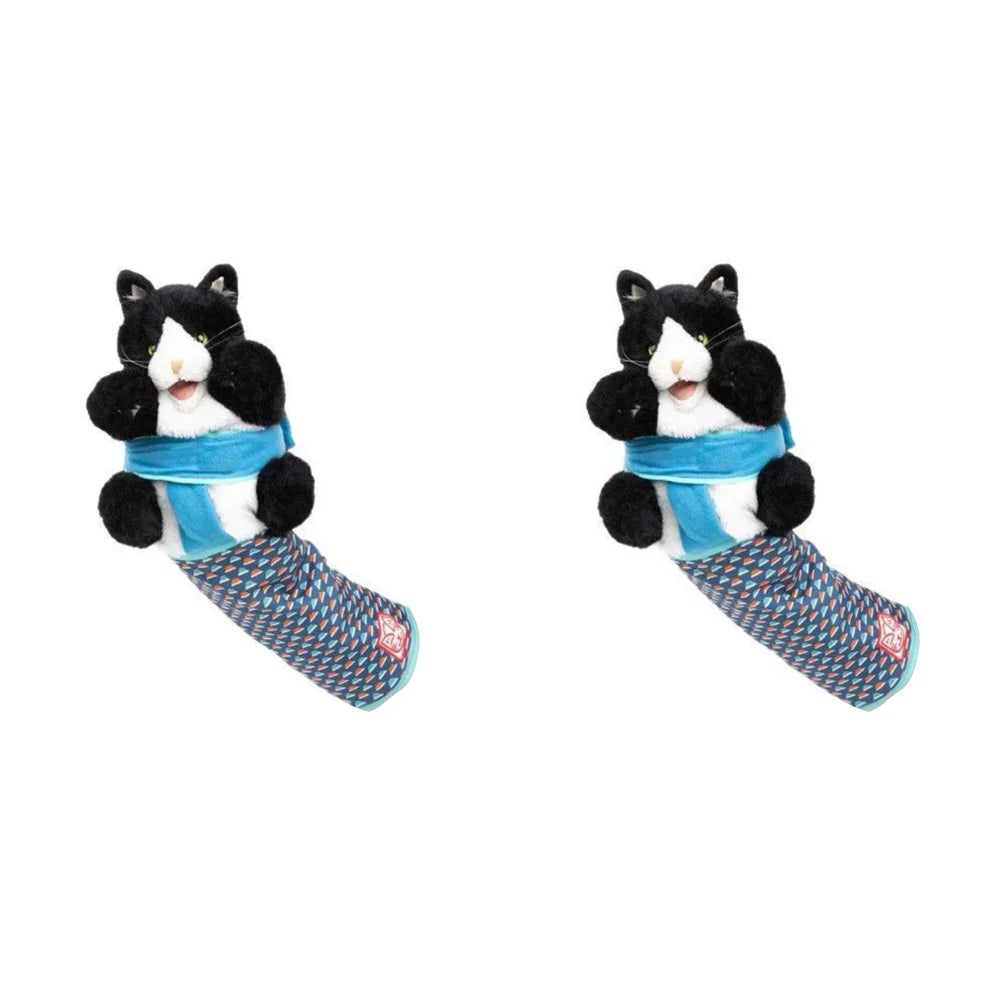 Cats Puppet Wrestler Cute Stuffed Animal Hand Puppet With Sturdy Padding Cat Dog Interactive Plush Toys Pet Soft Wrestling Glove