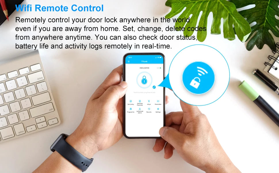 TTLOCK G2 WiFi Gateway Hub for Smart Door Lock Control with Remote Access and Voice Command Compatibility for Alexa and Google Home