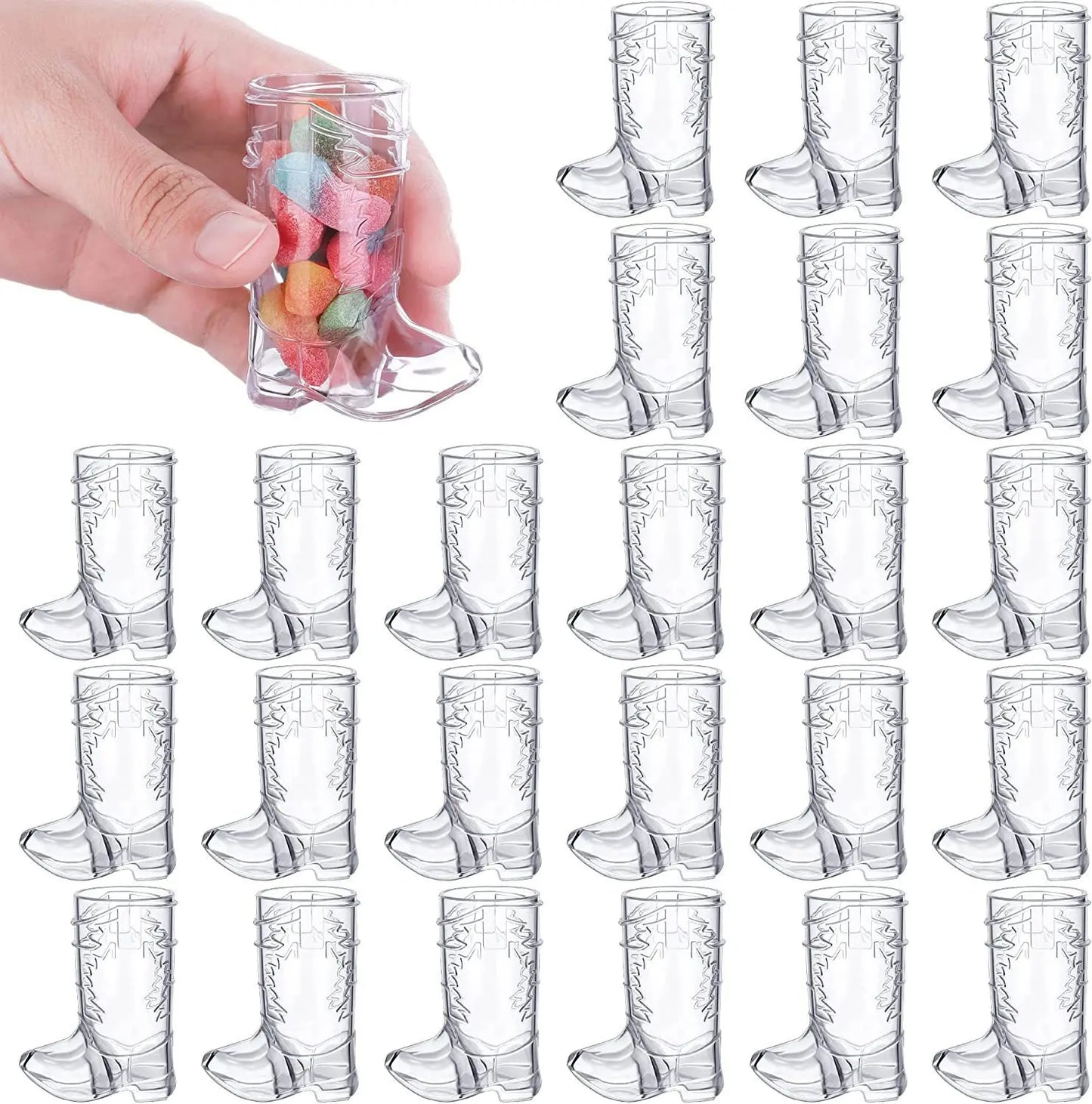 5pcs Mini Western Cowboy Boot Shot Glasses