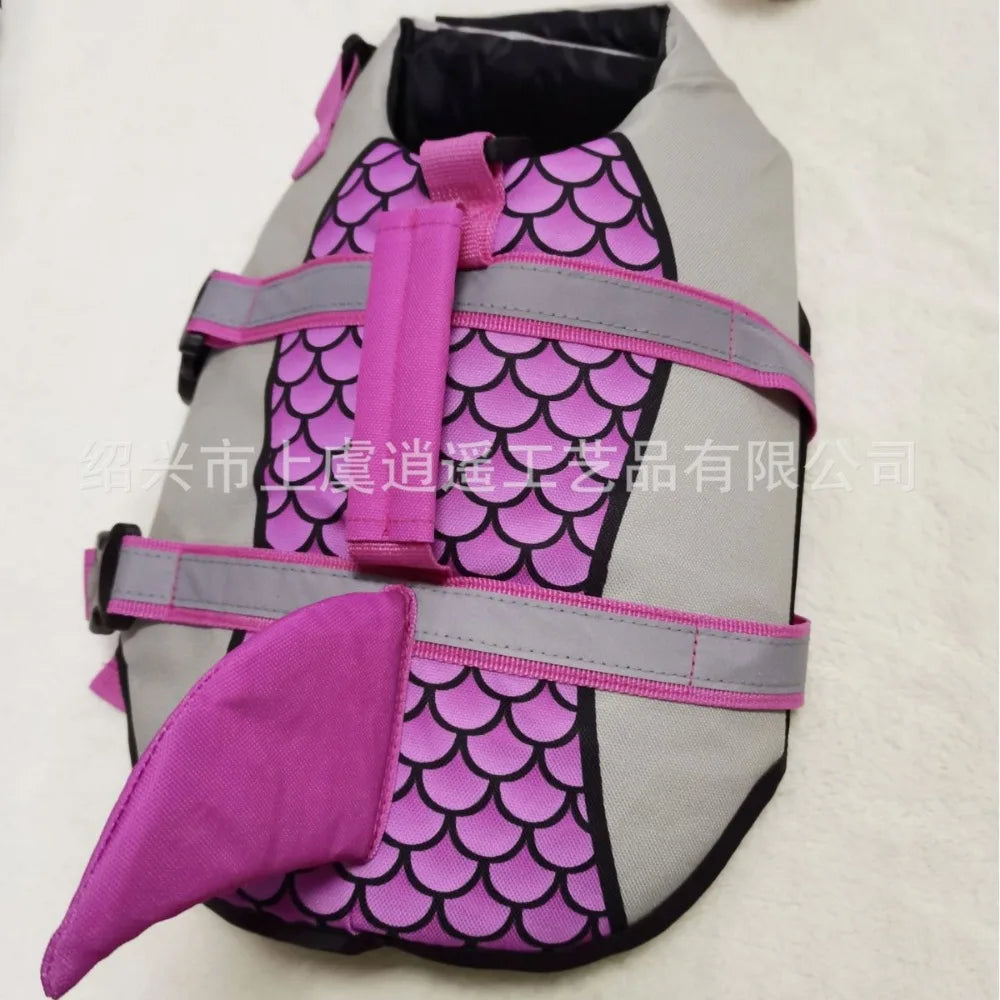 Shark Dog Life Jacket Enhanced Buoyancy Small Dogs Swimming Clothes Safety Vest with Handle for Medium Large Dogs Surfing