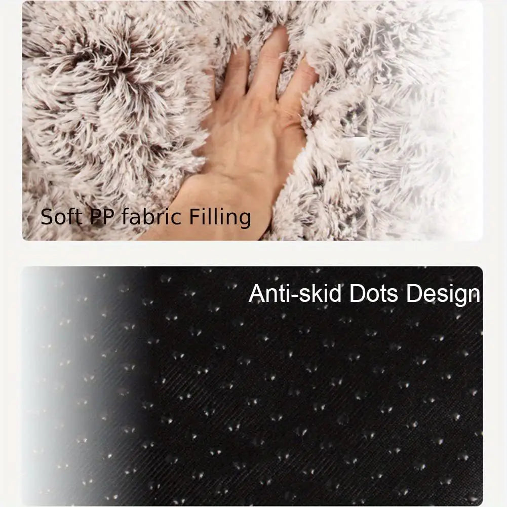 Dog Bed Cat Pet Sofa Cute Bear Paw Shape Cozy Fluffy Cushion