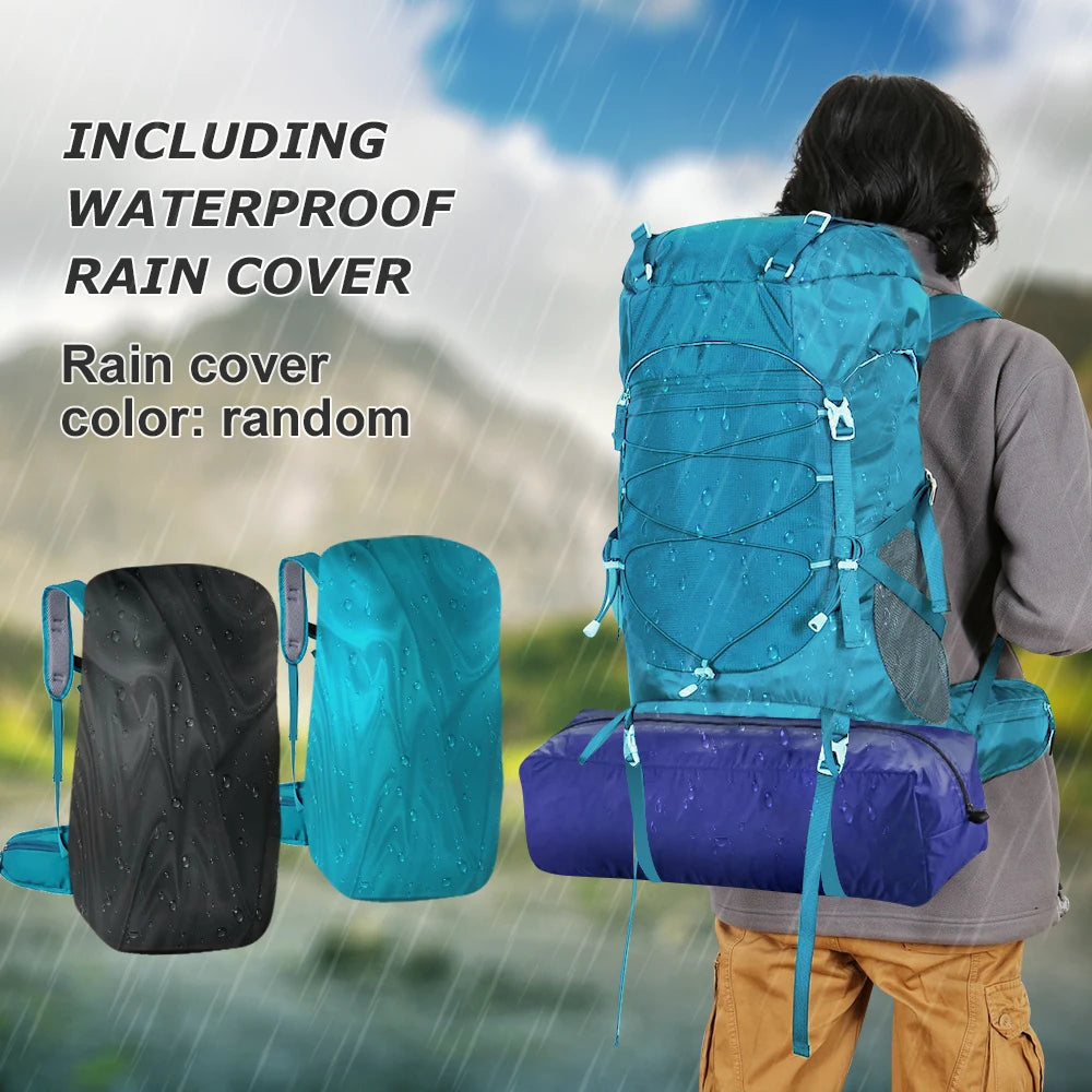 50L Travel Backpack | Hiking Pack with Rain Cover