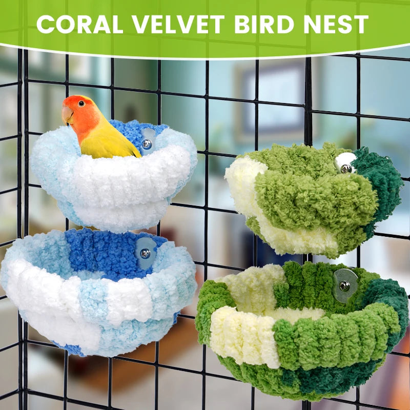 Bird Nest for Cage Warm Bird Nest Bird Beds Parrot Nest Parakeet Nest Cockatiel Bed Winter Sleeping Bed Bird Hammock for Parrot