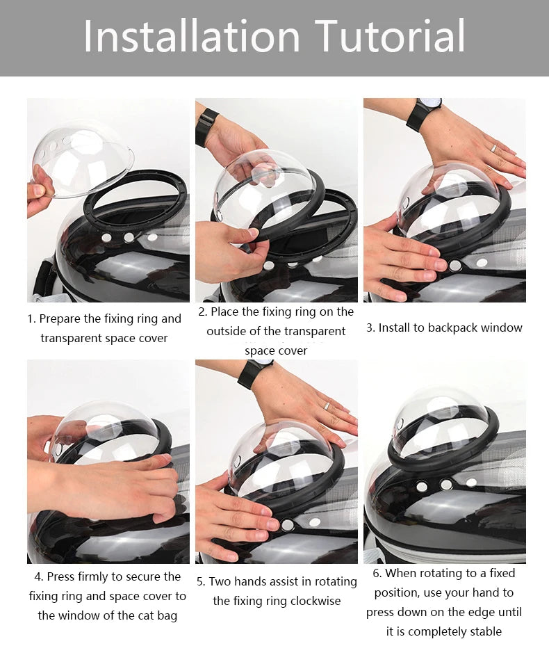 Breathable Transparent Pet Cat Carrying Bag Space Backpack