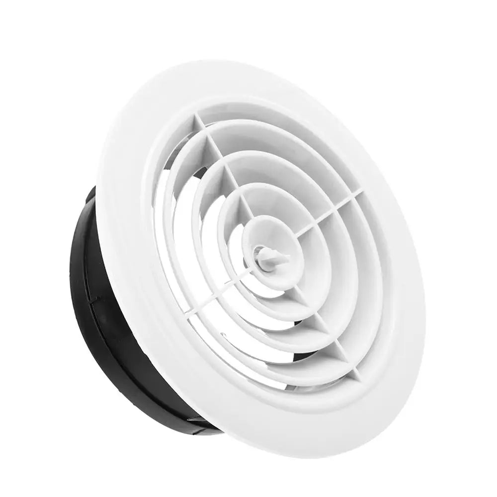 Adjustable Air Ventilation Cover Round Ducting ABS Grille for Kitchen and Bath Air Outlet
