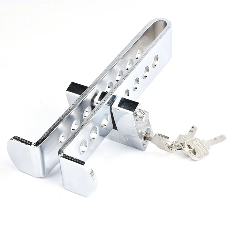 Universal Car Clutch Lock Anti-Theft Steering Wheel and Brake Pedal Lock Stainless Steel Security Tool