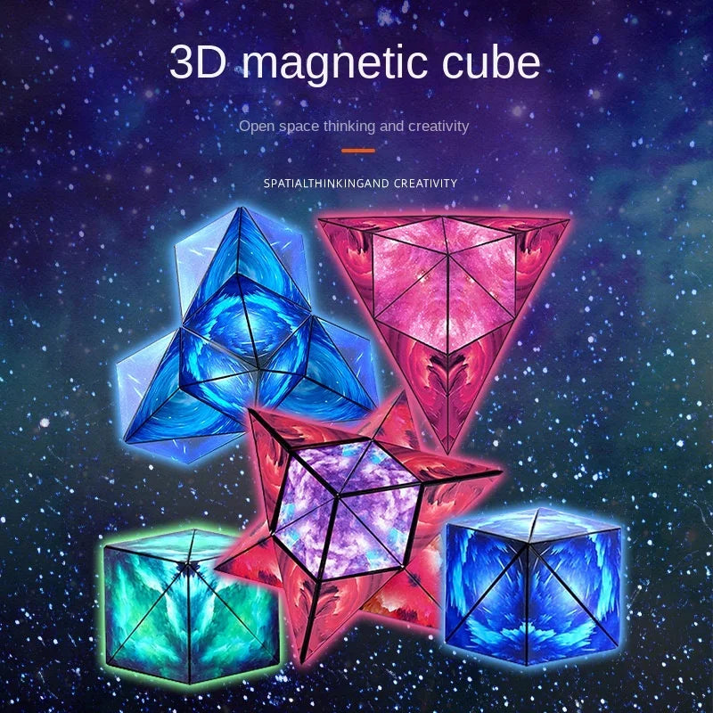 Variety Geometric Changeable Magnetic Magic Cube Fidget Toy
