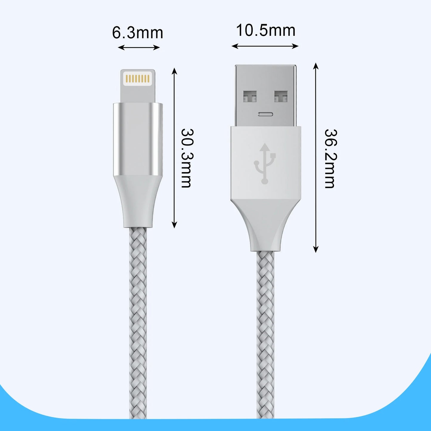 Certified USB to Lightning Fast Charging Cable for iPhone 14 13 12 11 Pro XR