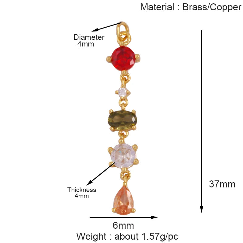 Cowboy Hat Boots Charm Pendant Zirconia 18K Gold Necklace