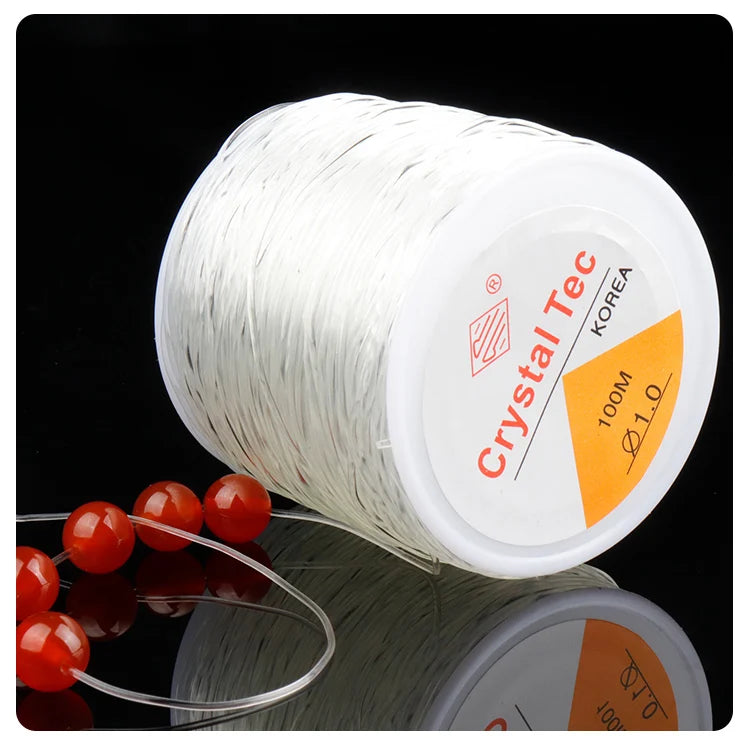 100m Strong Elastic Beading Thread Cord 0.5-1mm for Jewelry
