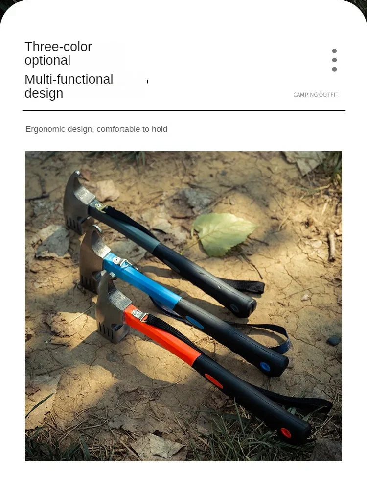 Outdoor Camping Tent Nail Hammer Cast Iron Safety Tool