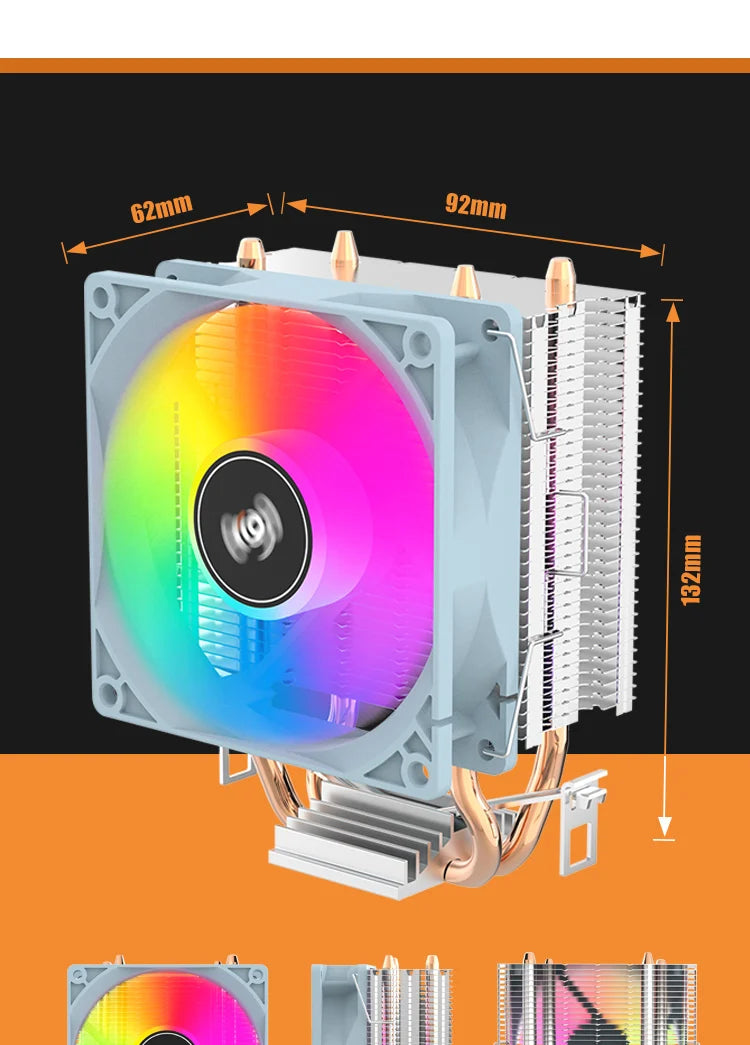 Aigo ICE200PRO Air CPU Cooler with 2 Heatpipes and PWM Fan