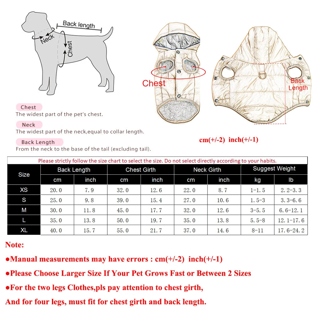 Dog Hooded Winter Jacket Soft Warm Fleece Velvet Puppy Vest Coat Pet Dog Hat Clothes Cold Proof Winter Padded Yorkies Costume