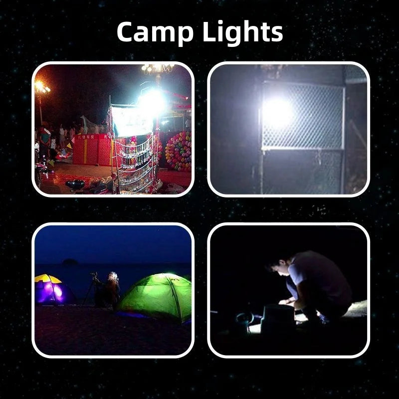 2pcs Rechargeable LED Emergency Portable Lights for Camping